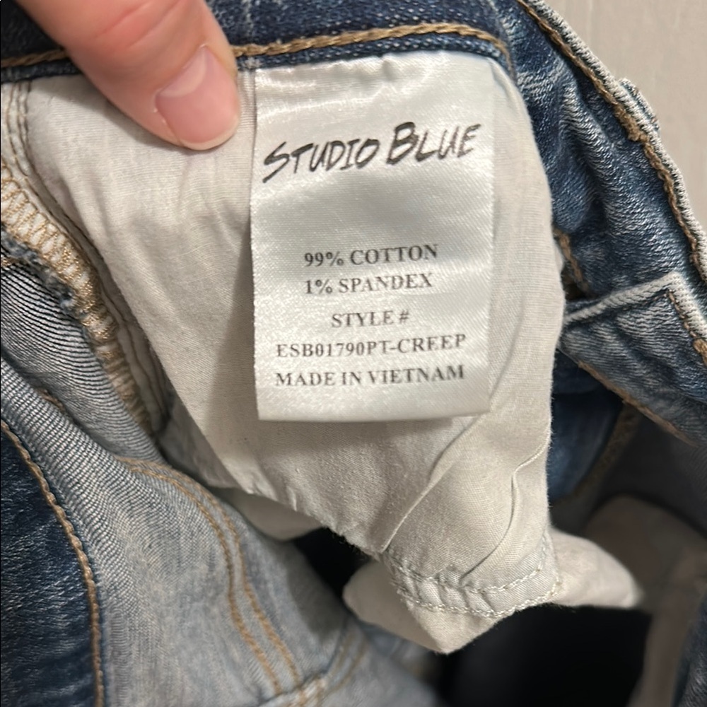 Studio Blue Straight Jeans with Distressed Details - Picture 8 of 8
